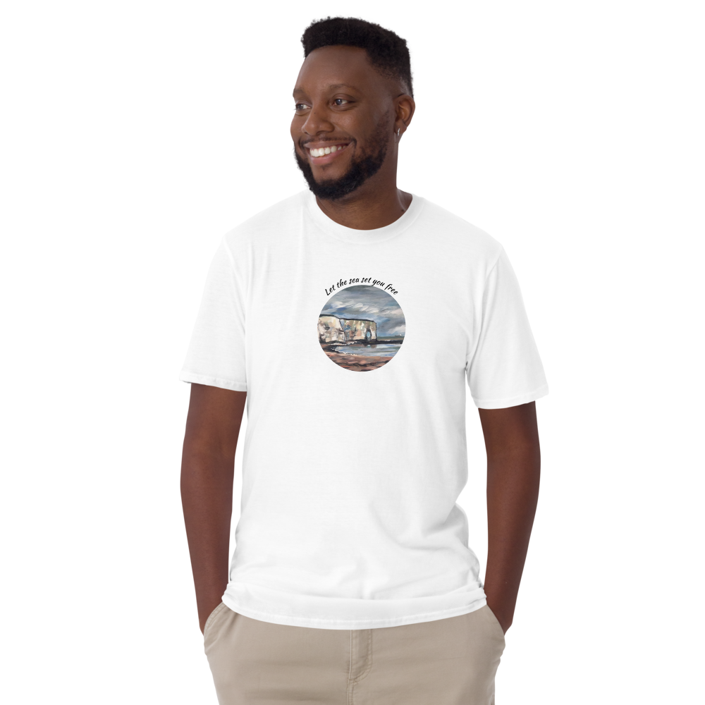 "Let the sea set you free" Short-Sleeve Unisex T-Shirt - Mist