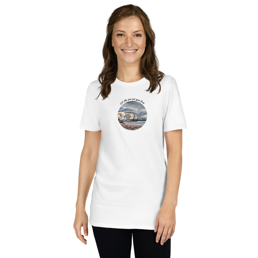 "Let the sea set you free" Short-Sleeve Unisex T-Shirt - Mist