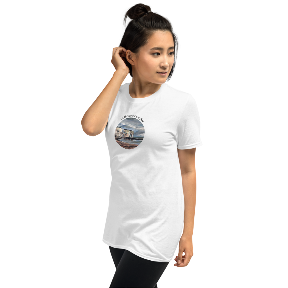 "Let the sea set you free" Short-Sleeve Unisex T-Shirt - Mist