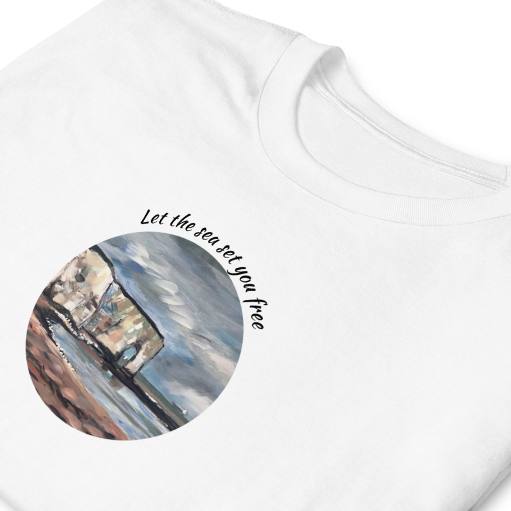 "Let the sea set you free" Short-Sleeve Unisex T-Shirt - Mist