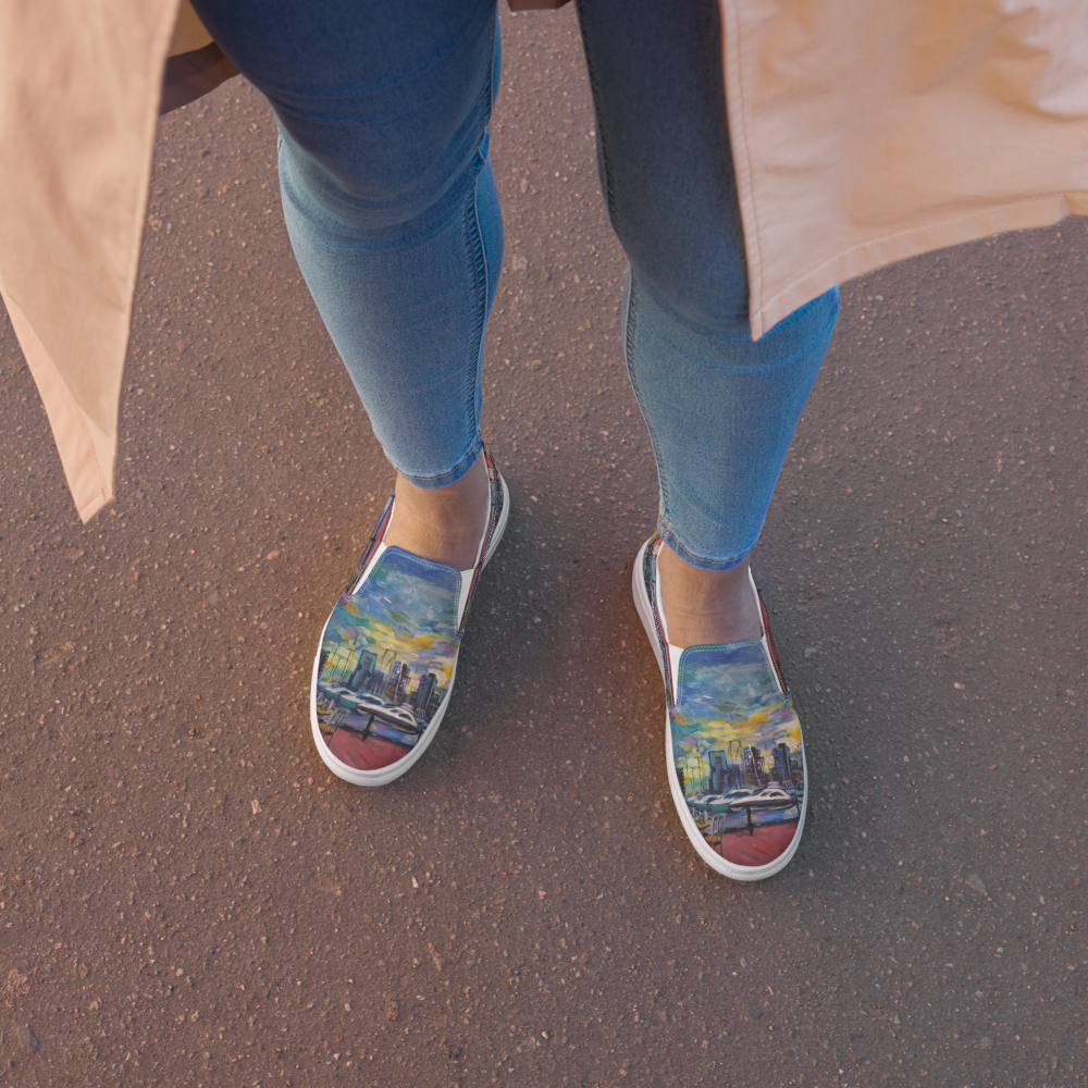 "Shore Walk" Women’s slip-on canvas shoes - Mist